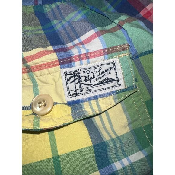 Ralph Lauren Blue Label Mens Plaid Swim Shorts Size M - Picture 3 of 11